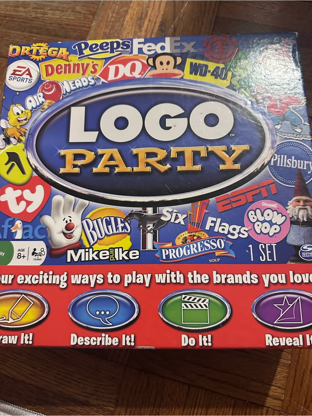 Logo Party Board Game - Blue